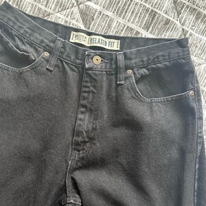 Black Relaxed Fit Men's Jeans